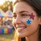 Wrapables Red White and Blue Glitter Self-Adhesive Foam Star Stickers, Patriotic Stickers for 4th of July, Memorial Day, Veterans Day, Independence Day (210pcs)